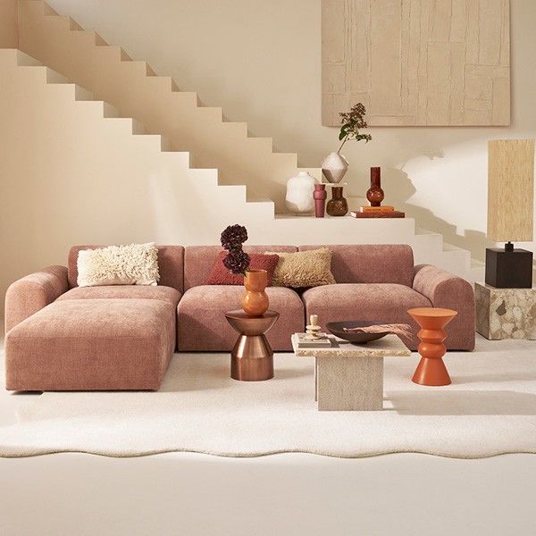 Tao modular armchair old pink - Urban Nature Culture