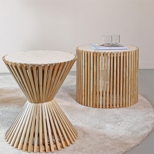 Infinity oval side table Sungkai - Raw Materials