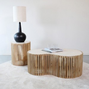 Infinity round side table Sungkai - Raw Materials