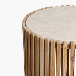 Infinity round side table Sungkai - Raw Materials