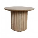 Table d'appoint Bullnose à rainures inversées naturelle 50 cm - Raw Materials