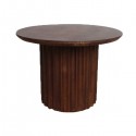 Table d'appoint Bullnose à rainures inversées marron 50 cm - Raw Materials