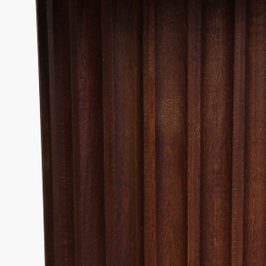 Table d'appoint Bullnose à rainures inversées marron 50 cm - Raw Materials