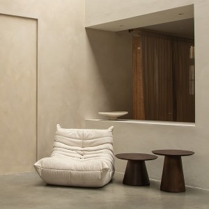 Bullnose Side Table Dark Brown Cone 55cm - Raw Materials