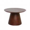 Bullnose Side Table Dark Brown Cone 50cm - Raw Materials