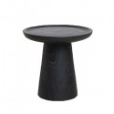 Bullnose Side Table Dark Brown Cone 50cm - Raw Materials