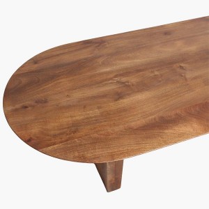 Table basse Bullnose manguier naturel - Raw Materials