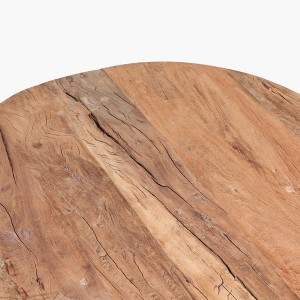 Table basse ronde en bois de ferme - Raw Materials
