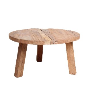 Round Farmhouse Wood Coffee Table - Raw Materials
