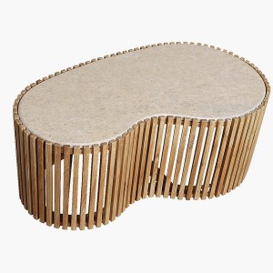 Table basse Infinity Pool marbre Sungkai - Raw Materials