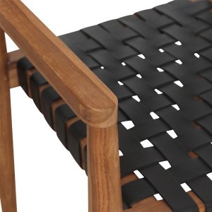 Freya Black Leather Dining Chair X2 - Raw Materials