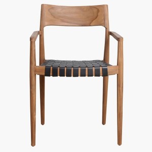 Freya Black Leather Dining Chair X2 - Raw Materials