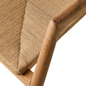 Fauteuil Portland Teck et Corde Nature - Affari of Sweden