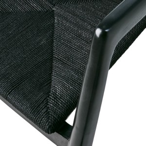 Portland Teak and Black Rope Armchair - Affari of Sweden