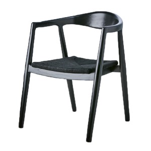 Fauteuil Portland Teck et Corde Noir - Affari of Sweden