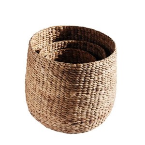 Natural Round Basket X3 - Muubs