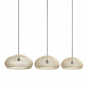 Pebble Recycled beige X3 pendant light - Original Home