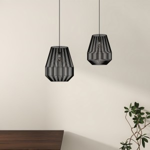 Suspension Lampion recyclé Anthracite M - Original Home