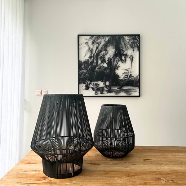 Suspension Lampion recyclé Anthracite M - Original Home