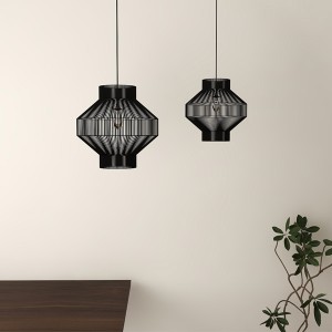 Suspension Lampion Recyclé noir n°2  S - Original Home