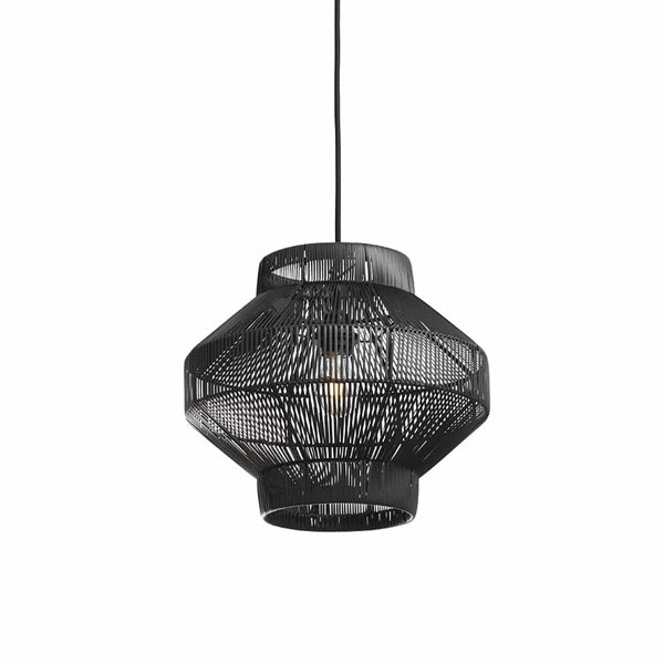 Suspension Lampion Recyclé noir n°2  S - Original Home
