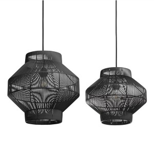 Suspension Lampion Recyclé noir n°2  M - Original Home