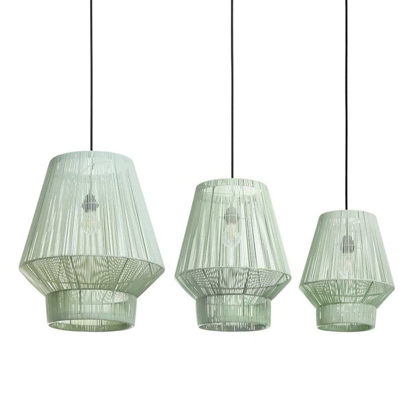 Suspension Lampion Recyclé n° 1 vert pastel S - Original Home