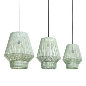 Suspension Lampion Recyclé n° 1 vert pastel L - Original Home
