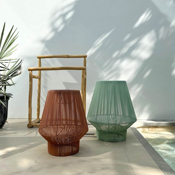 Suspension Lampion Recyclé n° 1 vert pastel L - Original Home