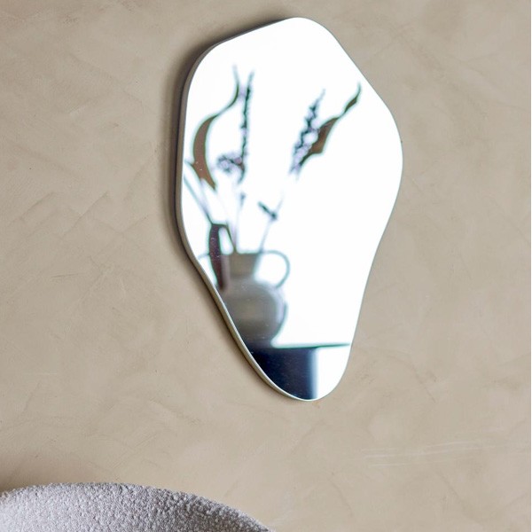Miroir Aimie mural Argent Verre - Bloomingville