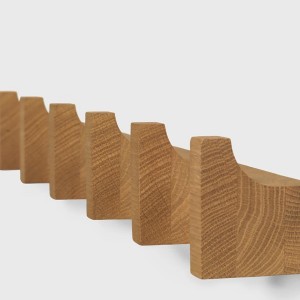 Column Long Coat Rack Solid Natural Oak - Kristina Dam