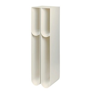 Curved Pedestal in Beige Steel – Kristina Dam