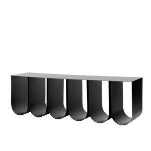 Curved Black Steel Wall Shelf – Kristina Dam