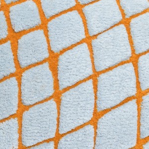 GRID Blue Wool & Cotton Cushion - Haus Üger