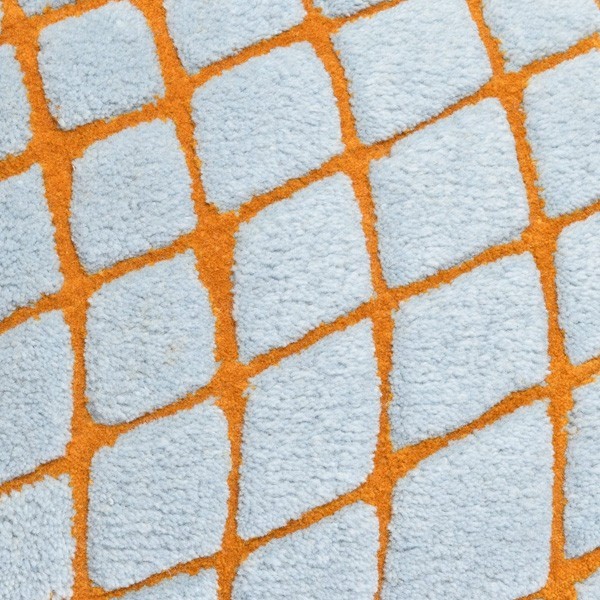 Coussin GRID Bleu Laine & Coton - Haus Üger