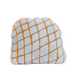 GRID Blue Wool & Cotton Cushion - Haus Üger