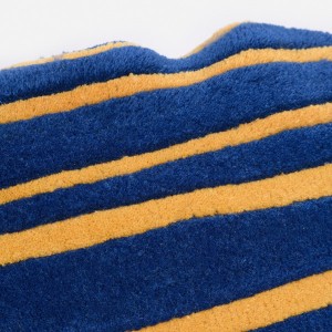BONBON Blue Cotton and Wool Cushion - Haus Üger
