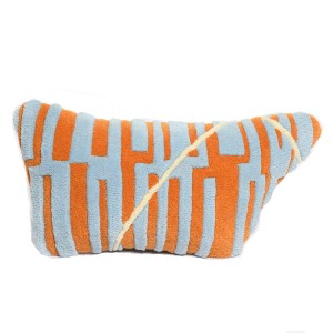 MAYA Orange Wool and Cotton Cushion - Haus Üger