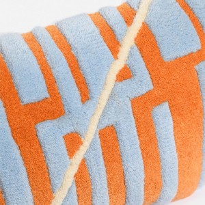 MAYA Orange Wool and Cotton Cushion - Haus Üger