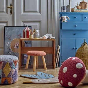 Aksel tabouret marron polyester - Bloomingville mini