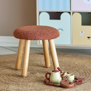 Aksel tabouret marron polyester - Bloomingville mini
