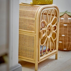 Anuke Natural Rattan Bedside Table - Bloomingville Mini