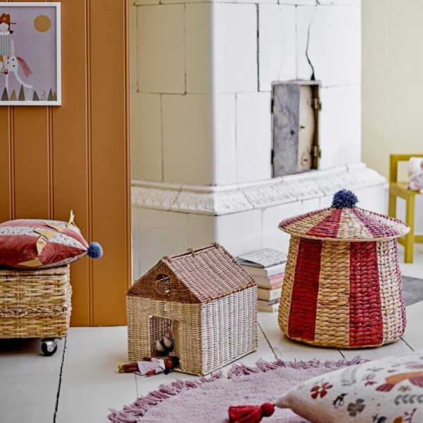 Birsen Panier avec couvercle Rouge Jacinthe d'eau - Blommingville Mini