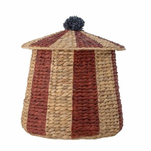 Birsen Basket with Lid Red Water Hyacinth - Blommingville Mini