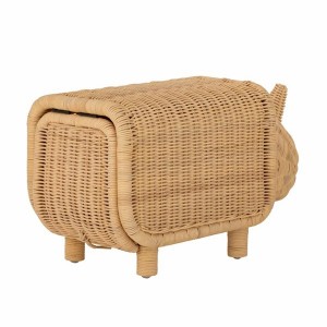 Soffe Tabouret avec rangement Nature Rotin - Bloomingville Mini