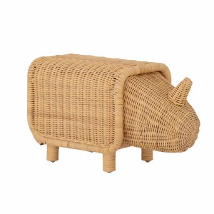 Soffe Tabouret avec rangement Nature Rotin - Bloomingville Mini