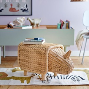 Soffe Stool with Storage Nature Rattan - Bloomingville Mini