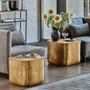 Set de 2 Tables basses Dorés - House Doctor