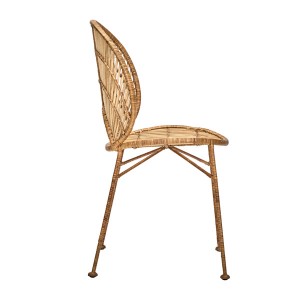 Chaise en rotin naturel et fer forgé - House Doctor