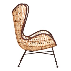 Chaise longue en rotin naturel - House Doctor